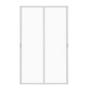 CANCEL PARA BAÑO 106 A 110 X 185 CM RECTANGULAR PLÁSTICO PLATA DOBLE CORREDIZO