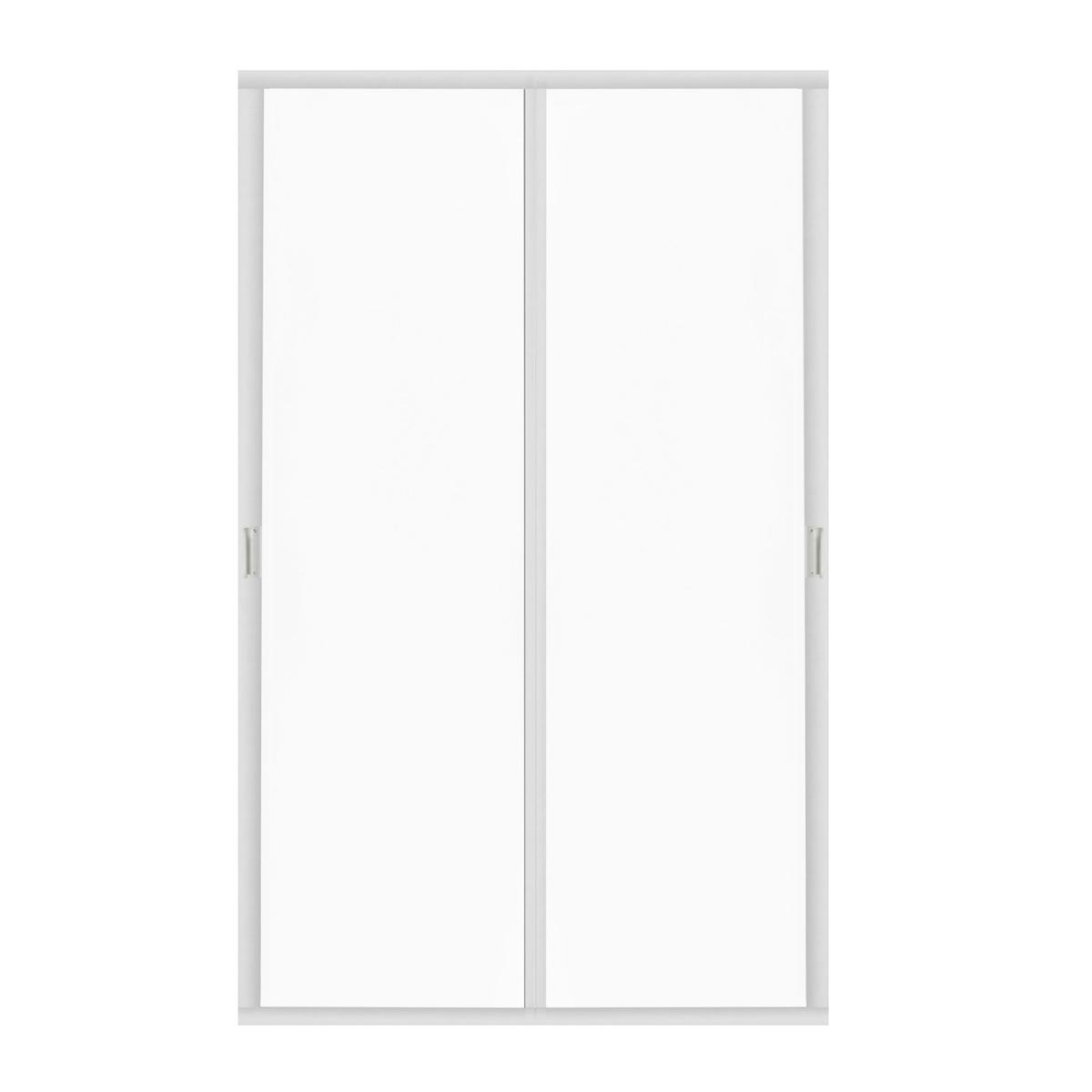 Cancel para baño 111 a 115 x 185 cm rectangular plástico plata doble corredizo