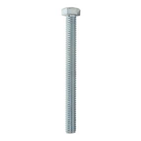 50 TORNILLOS CABEZA HEXAGONAL 3/8 X 4 PULGADAS PLATA