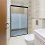 CANCEL PARA BAÑO 111 A 115 X 187 CM RECTANGULAR CRISTAL TEMPLADO NEGRO DOBLE CORREDIZO