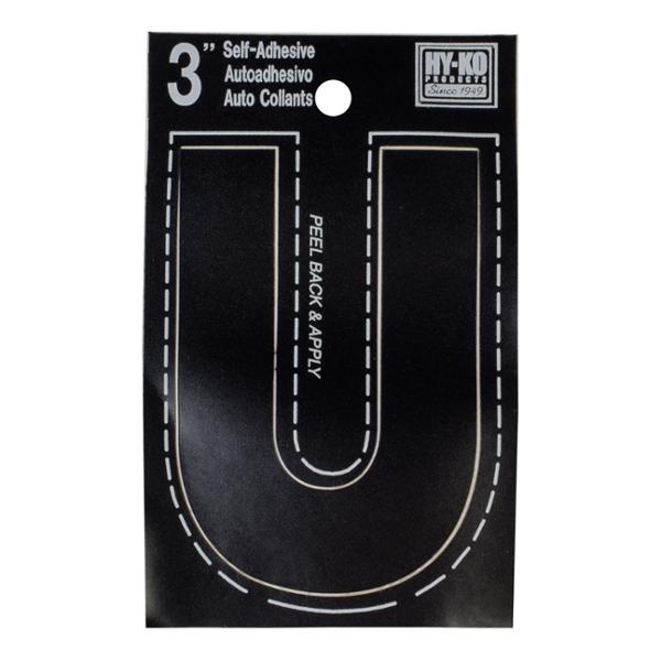 LETRA "U" DE VINILO 7.62 CM