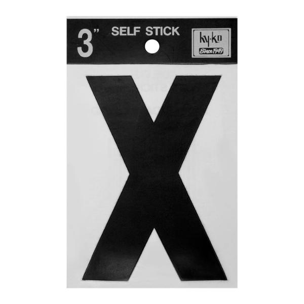 LETRA "X" DE VINILO 7.62 CM