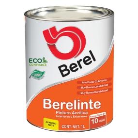 Pintura Berel Berelinte Vinil Acrílica Interior/Exterior 1L Base Deep Mate
