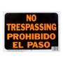 LETRERO DE PLÁSTICO PARA PARED PROHIBIDO EL PASO 21.5 X 30.6 CM