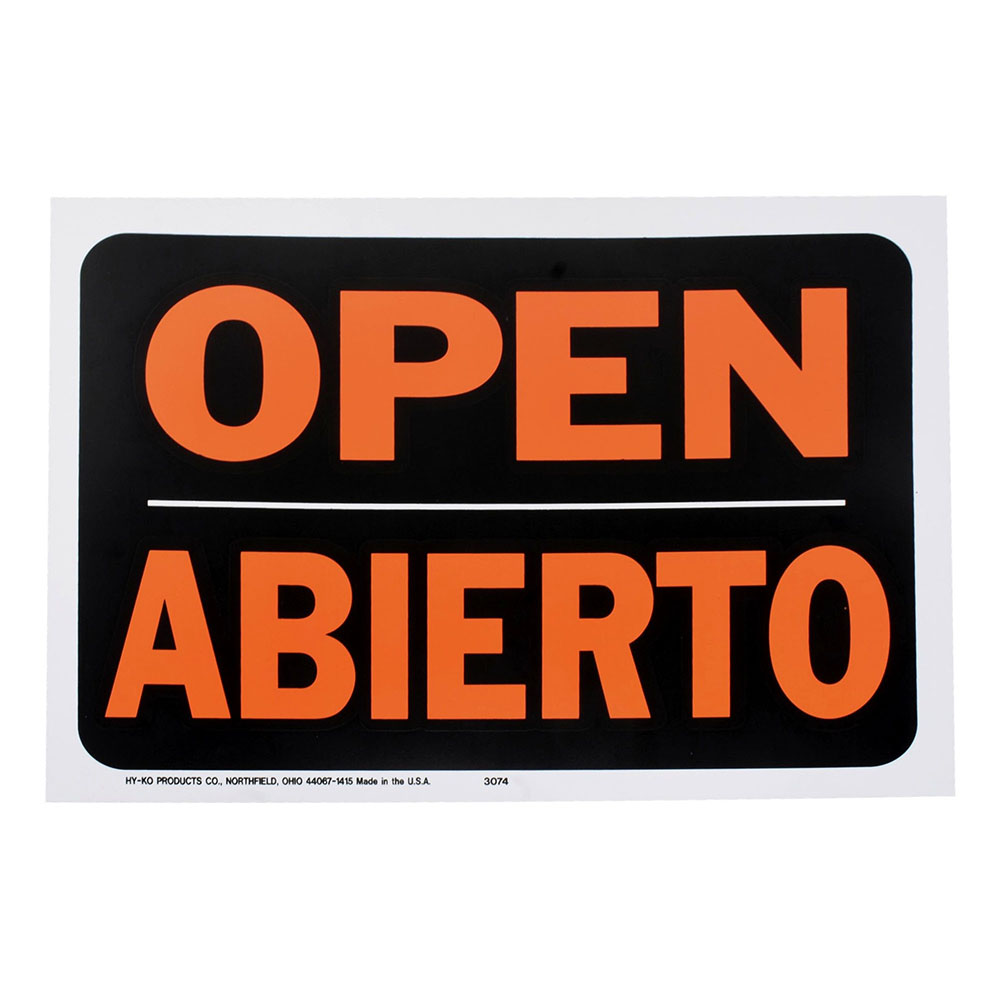 Letrero Abierto y Cerrado Reversible – Do it Center
