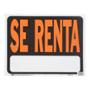 LETRERO DE PLÁSTICO PARA PARED "SE RENTA" DE 47 X 37 CM
