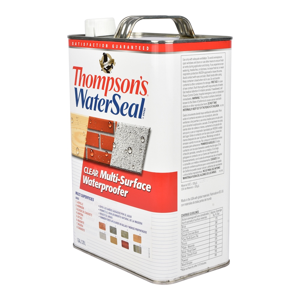 Thompson's WaterSeal - Tinte y sellador de madera transparente  impermeabilizante, color dorado cosecha, 1 galón