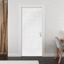 PUERTA DE TAMBOR INTERIOR 6 PANELES BLANCO 2.10 M X 90 X 3.5 CM
