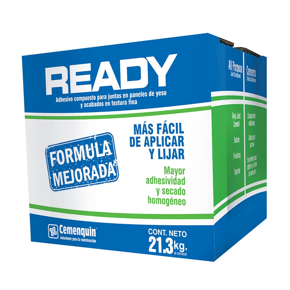 COMPUESTO READY CEMENQUIN BLANCO DE 21 3 KG 22 7 X 25 X 29 CM The compuesto-ready-cemenquin-blanco-de-21-3-kg-22-7-x-25-x-29-cm-the