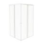 CANCEL PARA BAÑO ESCUADRA CRISTAL TEMPLADO BLANCO DOBLE FIJO-CORREDIZO DE 201 HASTA 240 X 187 CM