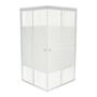 CANCEL PARA BAÑO ESCUADRA CRISTAL TEMPLADO PLATA DOBLE FIJO-CORREDIZO HASTA 200 X 187 CM