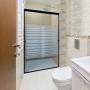 CANCEL PARA BAÑO 156 A 160 X 187 CM RECTANGULAR CRISTAL TEMPLADO NEGRO DOBLE CORREDIZO