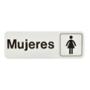 LETRERO DE ACRILÍCO PARA PARED MUJERES 17.78 X 12.70 CM