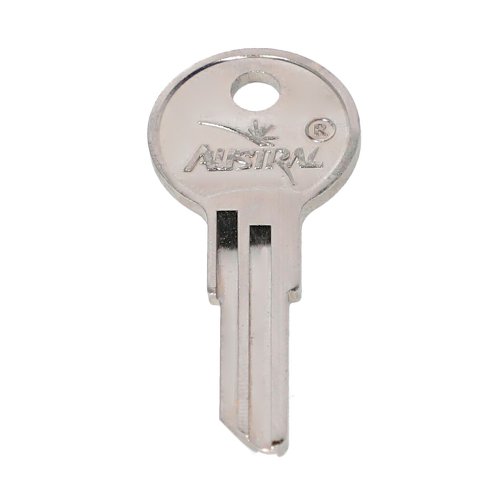 Llave residencial para cerradura 4.6 x 2 x 1.3 cm plata