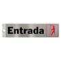 LETRERO DE ALUMINIO PARA PARED ENTRADA 5 X 20.5 CM