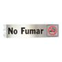 LETRERO DE ALUMINIO PARA PARED "NO FUMAR" DE 20.3 X 5.1 CM