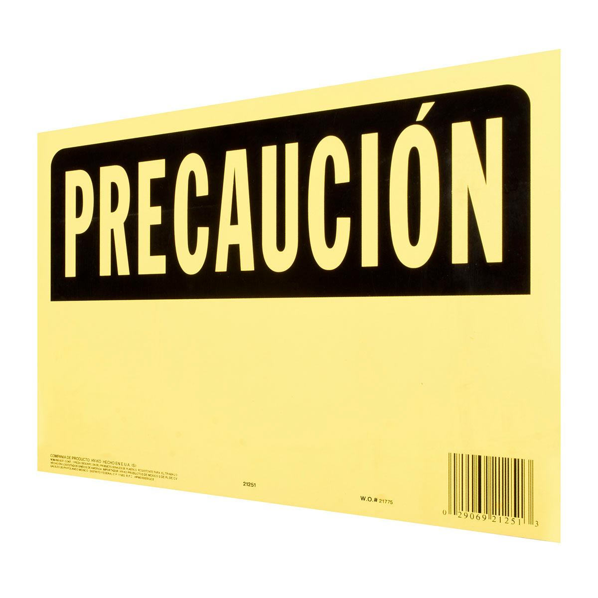 LETRERO DE PLÁSTICO PARA PARED PRECAUCIÓN 25.5 X 35.6 CM | The Home ...