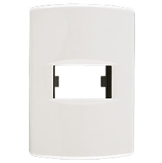 PLACA LIFE 1 VENTANA RESINA MARFIL