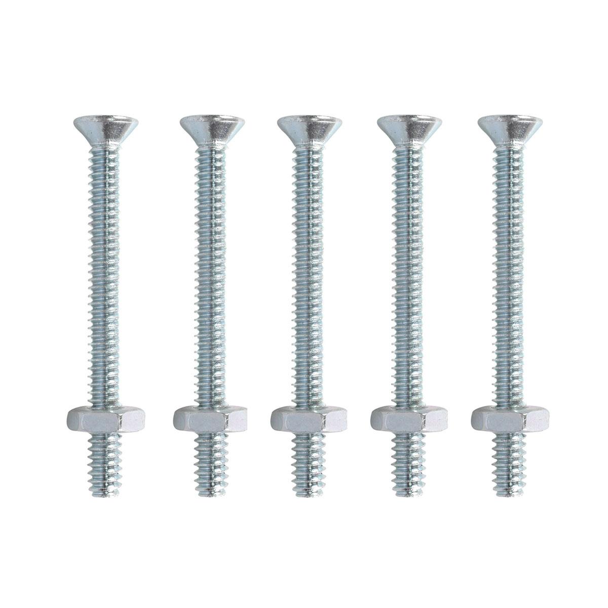 5 tornillos para máquinas 2 pulgadas plata