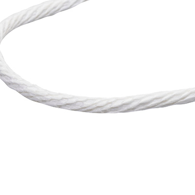 Cuerda elástica trenzada blanca de 18 pulgadas de 0118in banda