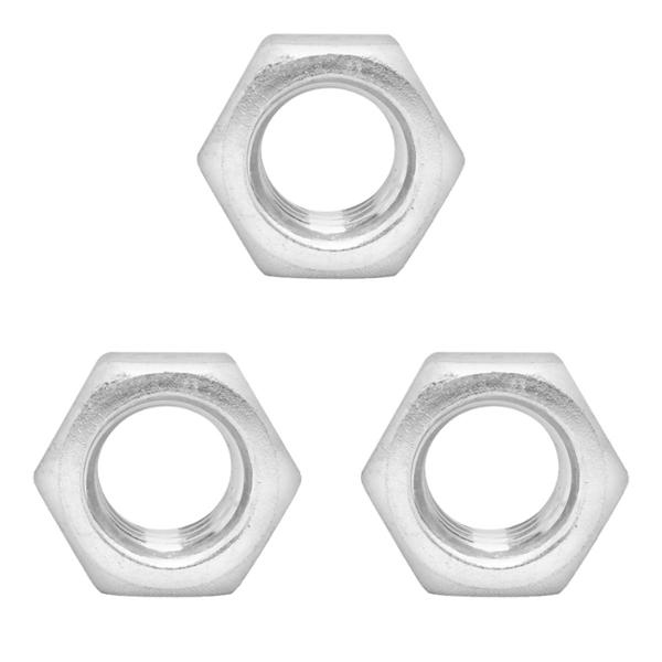 TUERCA HEXAGONAL 1/2 PULGADA PLATA 3 PIEZAS