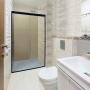 CANCEL PARA BAÑO 111 A 115 X 187 CM RECTANGULAR CRISTAL TEMPLADO NEGRO DOBLE CORREDIZO