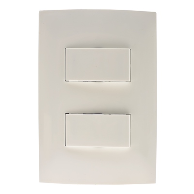 Placa de contacto con 1 interruptor de pared + 1 Contacto doble electrico +  1 Tierra Placa electrica + apagador de pared