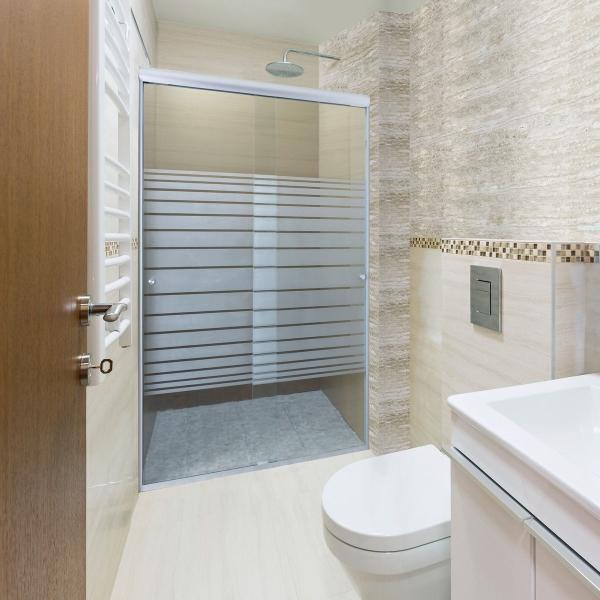 CANCEL PARA BAÑO 101 A 105 X 187 CM RECTANGULAR CRISTAL TEMPLADO PLATA DOBLE CORREDIZO