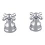 JUEGO DE MANERALES DE 7 X 8 CM PLATA RUGO