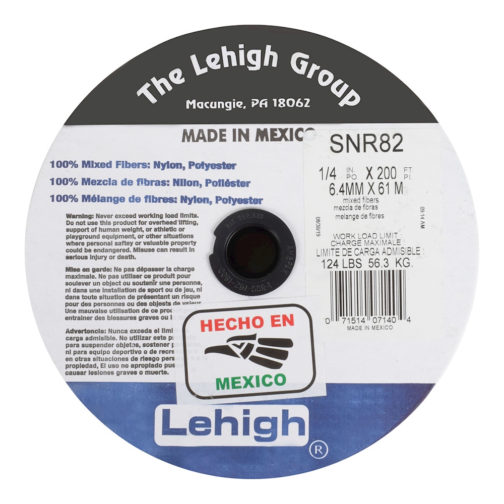 Cuerda de nailon trenzado blanco metro lineal