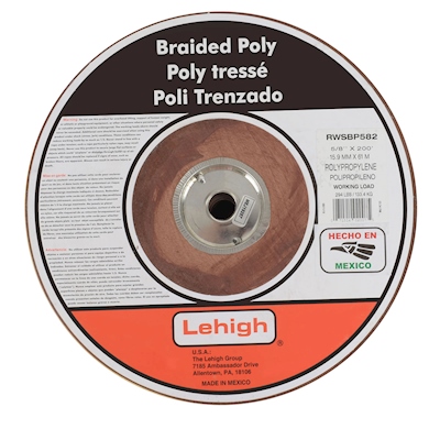 CUERDA DERBY DE POLIPROPILENO TRENZADO ROJO ROLLO DE 61 M