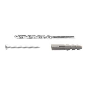 100 TAQUETESPLÁSTICO TORNILLOS Y BROCA3/16PULGADA GRIS