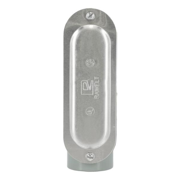 CAJA OVAL ROSCADA CON TAPA TIPO OLB DE 1 1/2 PULGADA GRIS