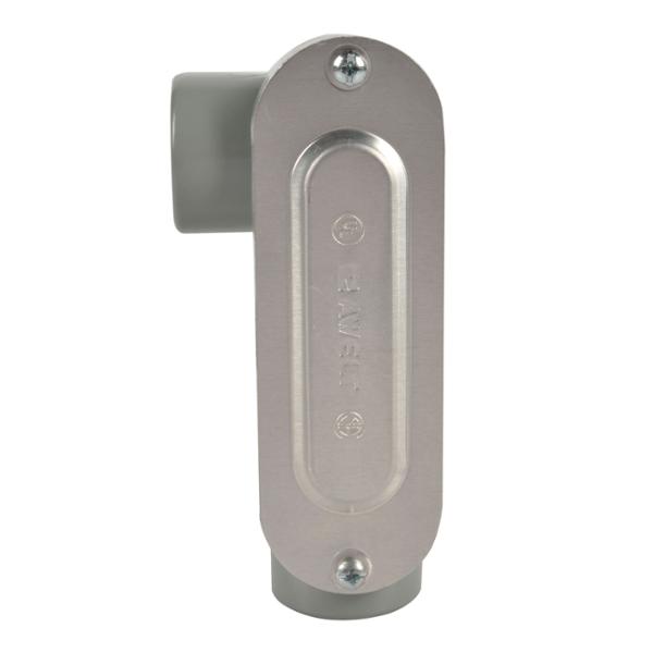 CAJA OVAL ROSCADA CON TAPA TIPO OLR DE 1 PULGADA GRIS