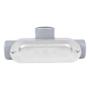 CAJA OVAL ROSCADA CON TAPA OT DE 3/4 DE PULGADA GRIS