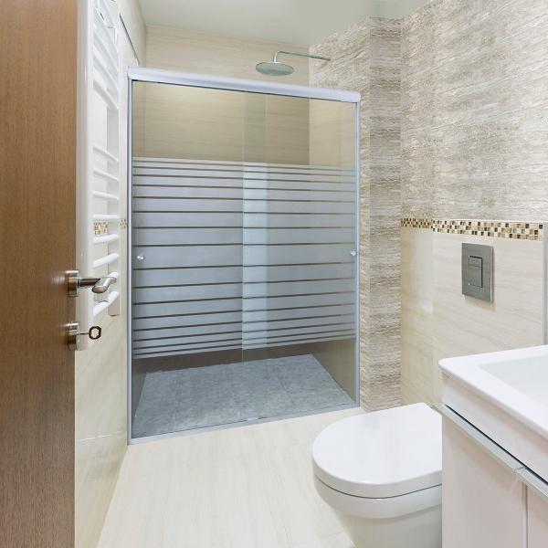 CANCEL PARA BAÑO 106 A 110 X 187 CM RECTANGULAR CRISTAL TEMPLADO PLATA DOBLE CORREDIZO