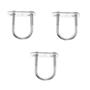 ABRAZADERA ROSCADA "U" DE 1 PULGADA PLATA 3 JUEGOS