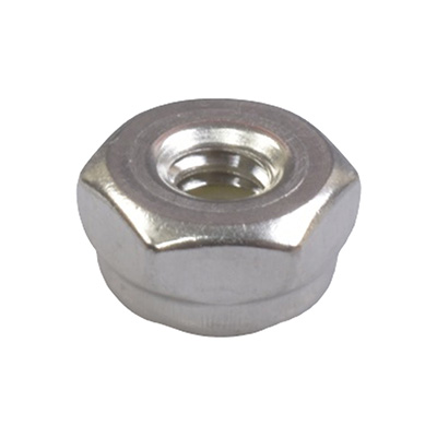 TUERCA DE SEGURIDAD 0.79 CM PLATA 5 PIEZAS