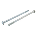 2 TORNILLOS HEXAGONAL 1/4 X 4 PULGADAS PLATA