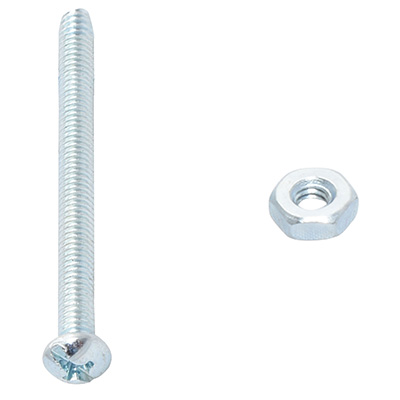 6 TORNILLOS PARA MÁQUINA2 PULGADAS PLATA