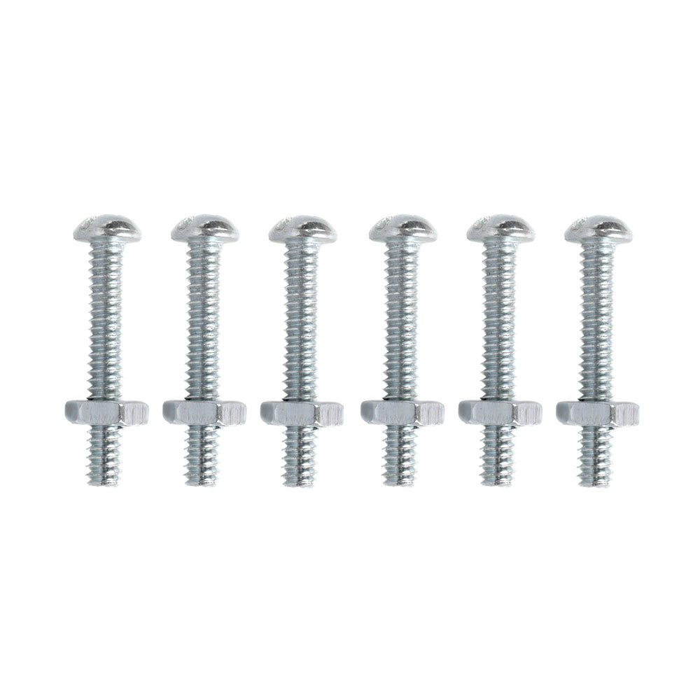 6 tornillos para máquinas 1-1/4 pulgadas plata