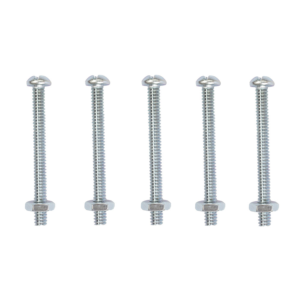 5 tornillos para máquinas 2 pulgadas plata