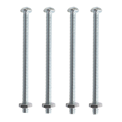 4 TORNILLOS PARA MÁQUINAS 3 PULGADAS PLATA