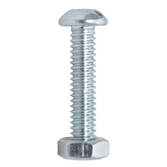 4 TORNILLOS PARA MAQUINA1 1/4PULGADA PLATA