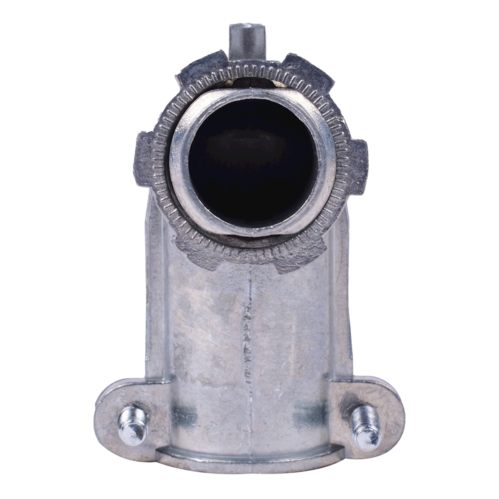 Conector flexible curvo de 1/2 pulgada plata