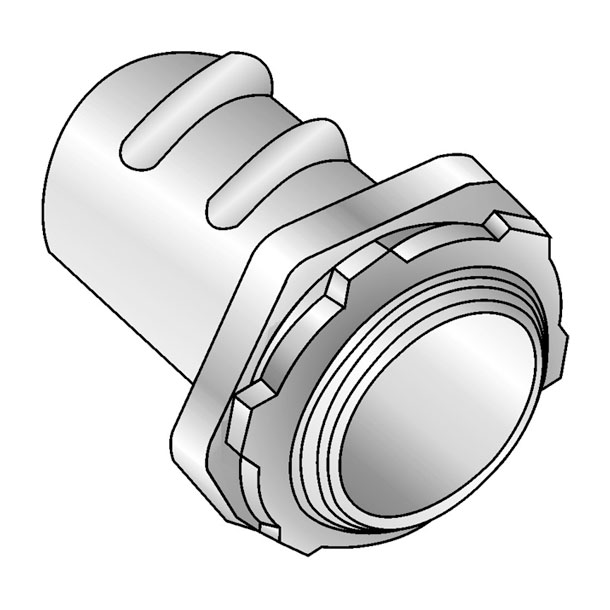 Conector fxe 3/4 de pulgada plata