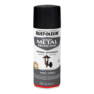 Pintura Aerosol Antióxido Metal Protection 340 Gr Rust Oleum Color Negro  Satinado