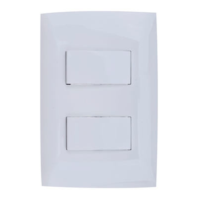 Botones dobles grandes simples interruptor de luz interior básico haga clic  en la placa de pared blanco