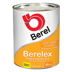 berelex pintura vinil acrílica interior/exterior berel berelex 1 litro semi-mate