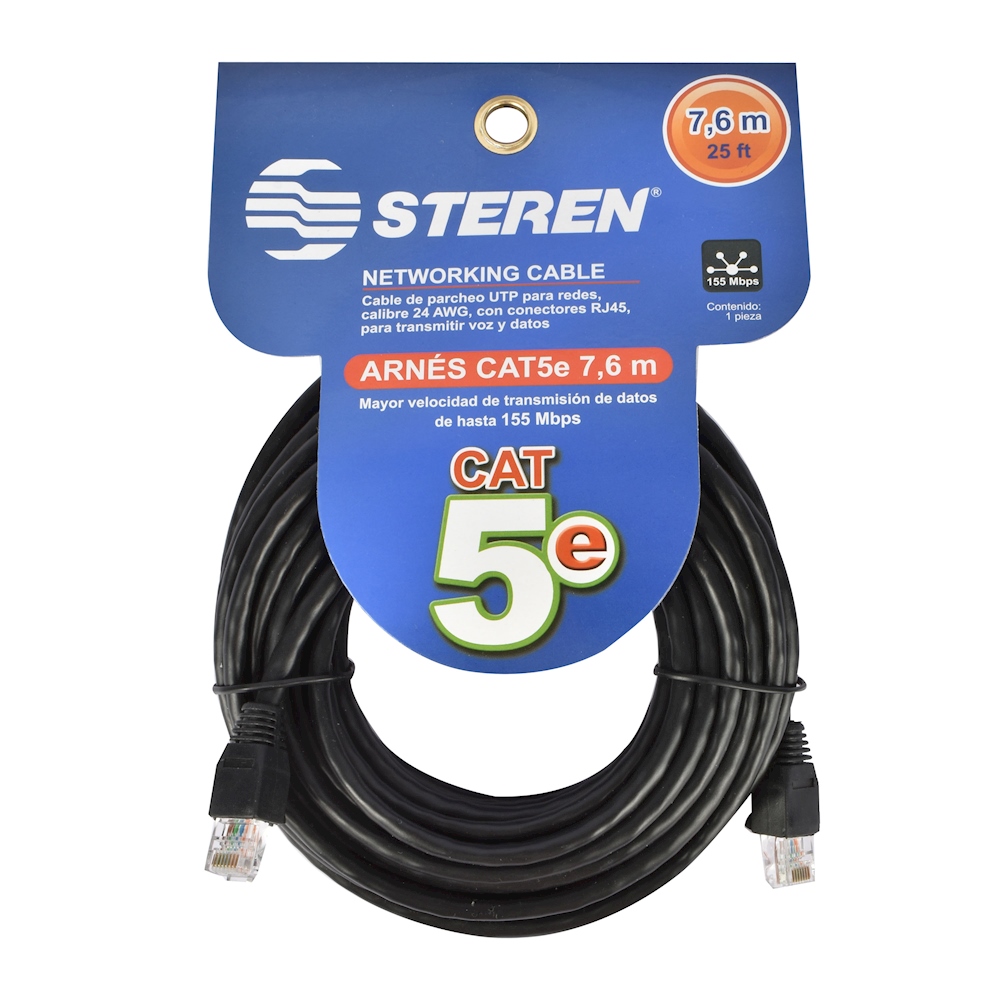 Cable de Red Cat6 Azul 7.6m - Pack de 10 - Multipaquete de cables CAT6